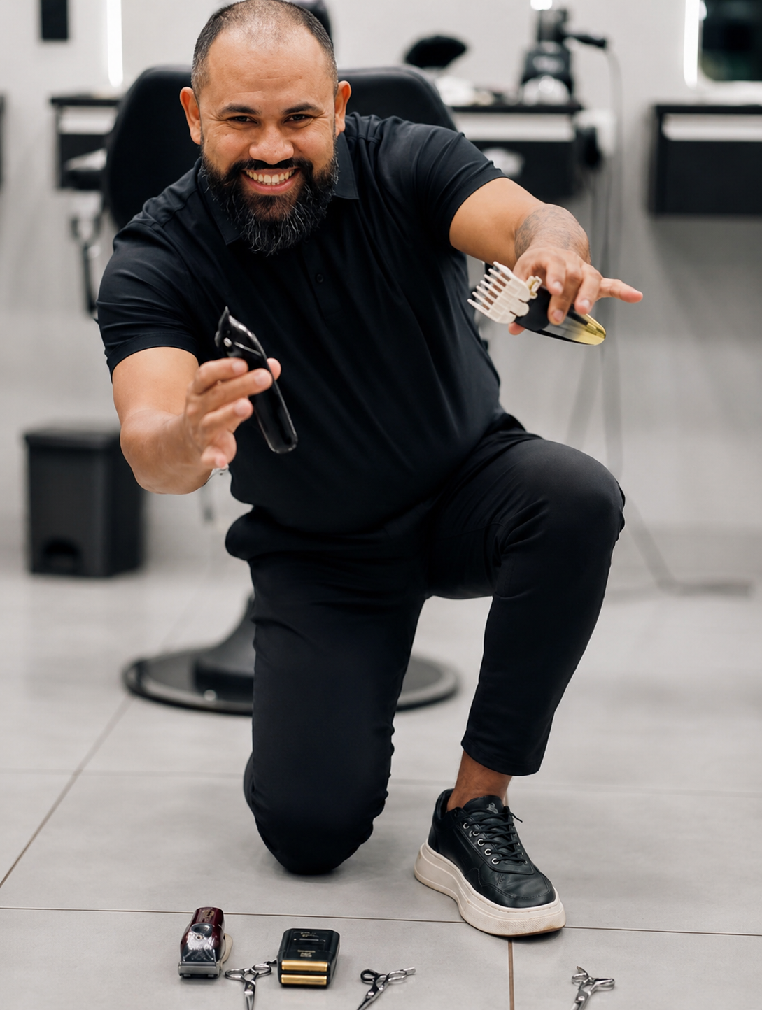 Adailton, barbeiro da Pipoka Barbearia