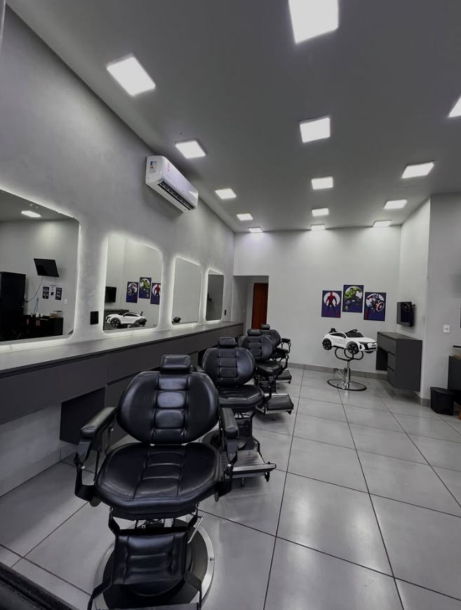 Ambiente da Pipoka Barbearia